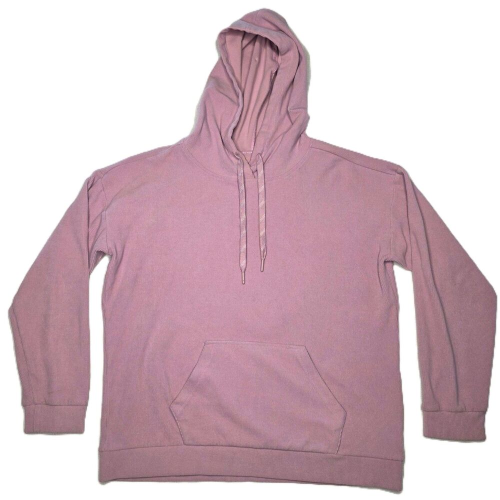 Marc New York Women’s Hooded Mauve Sweater M Kangaroo Pocket LS